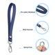 thumbnail image 4 of Llavero de Cuero PU Uxcell, 2 Paquetes de Soporte de Llaves Correa con Anillo de Llave de Metal Plateado para Billetera Monedero, Azul Oscuro, 4 of 6