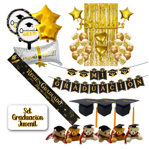 Genérico - Set Graduación Juvenil Globos Birretes Celebración
