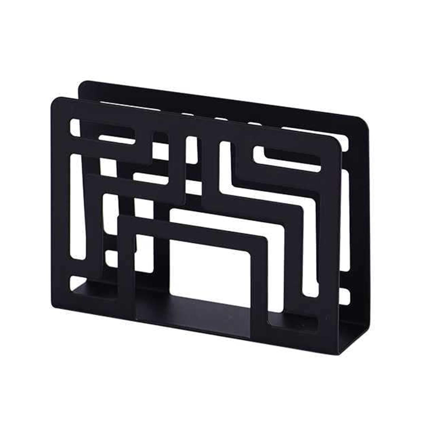 Bothyi - Servilletero De Acero Inoxidable, Organizador De Papel Para Encimeras, Cocina, Negro