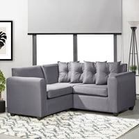 Masel - Seccional Esquinero Recife Tela Gris 160X160X78