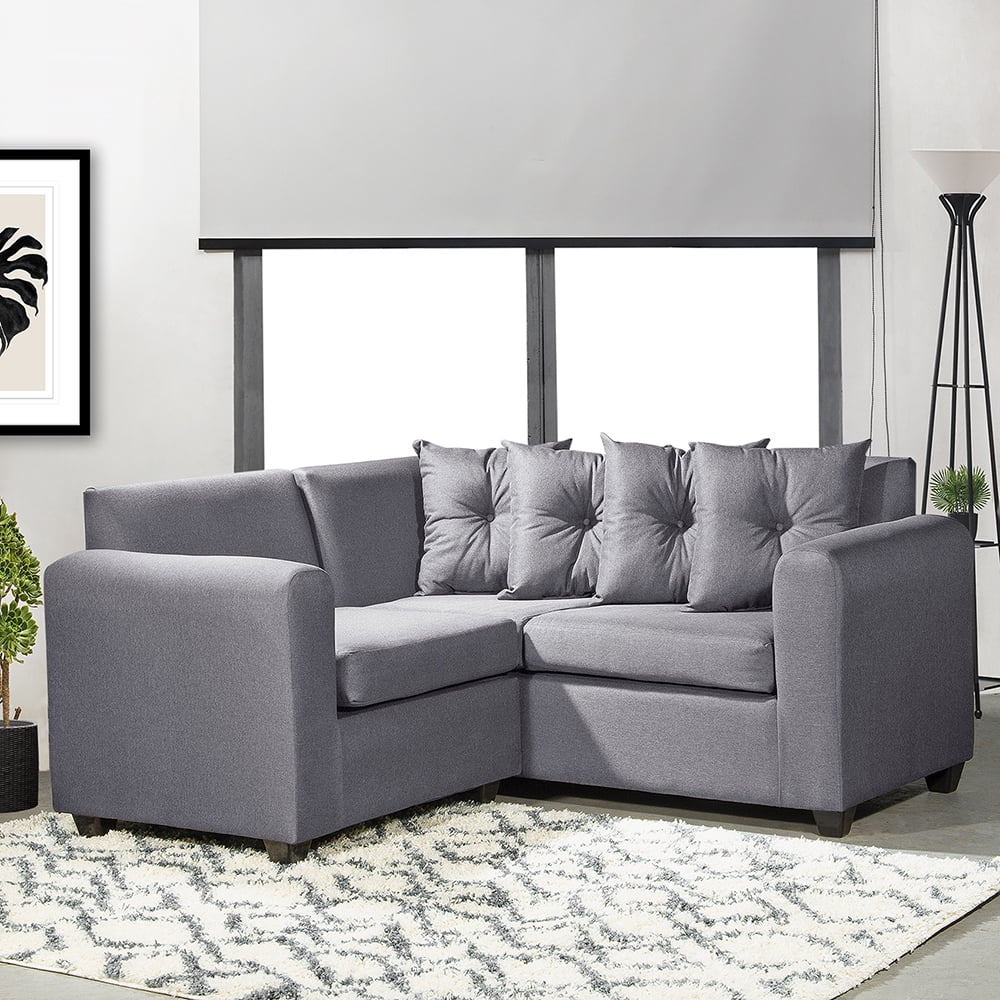 Masel - Seccional Esquinero Recife Tela Gris 160x160x78