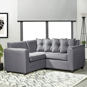 Masel - Seccional Esquinero Recife Tela Gris 160X160X78