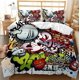 thumbnail image 4 of Graffiti Quilt Duvet Cover, Duna Bedding Set, 3-Piece Bedding Set (1 Duvet Cover + 2 Pillow Shams), 4 of 5