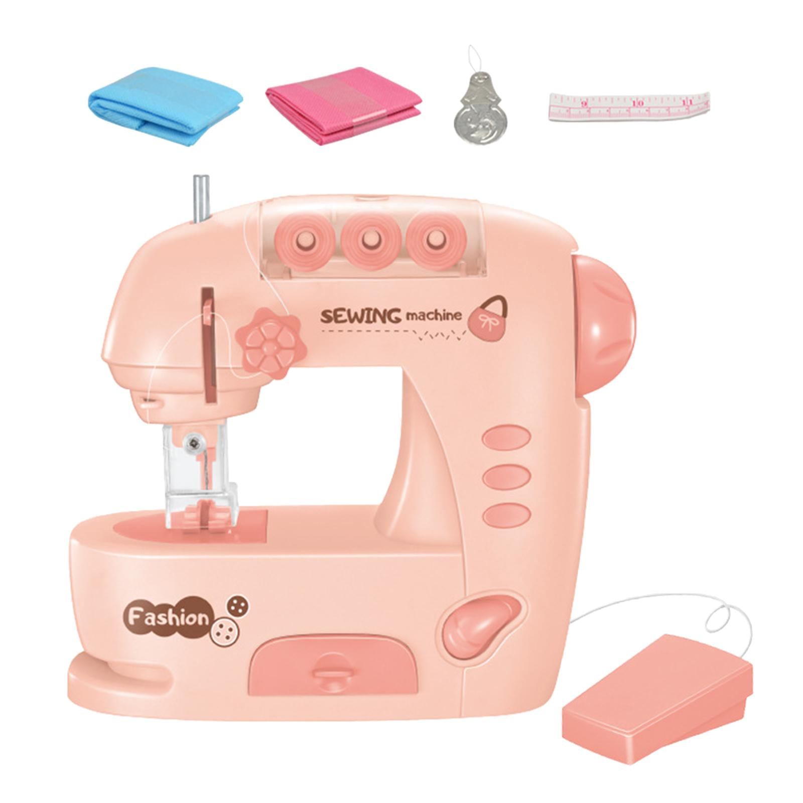 Magideal - Pequeña De Coser Portátil Juegos De Imaginación Juguetes De Desarrollo Juguete Educativo Electrodomésticos Diy Para Niños Principiante Rosa