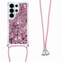 Funda Foxdock Para Samsung Galaxy S26 Ultra Con Cuerda Ajustable, Brillo Líquido, Protección Antigolpes Y Lente – Ideal Para Regalo