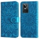 thumbnail image 1 of Funda tipo cartera FOXDOCK para Realme GT Neo 3 , diseño girasol en relieve, cuero PU, cierre magnético, soporte y tarjetero, 1 of 5