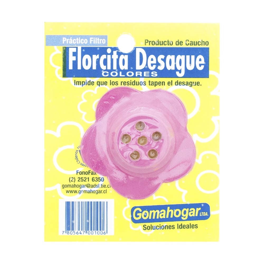 Florecita Desague Colores Goma Hogar