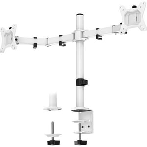 Soporte De Escritorio Ergear Para Monitores Duales De 13 A 34 Pulgadas Y Hasta 12 Kg, Color Blanco