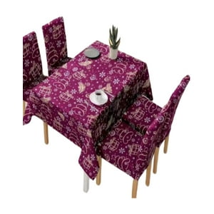 Genérico - Mantel Y Fundas De Sillas Navidad 7 Piezas Decoración 31O4