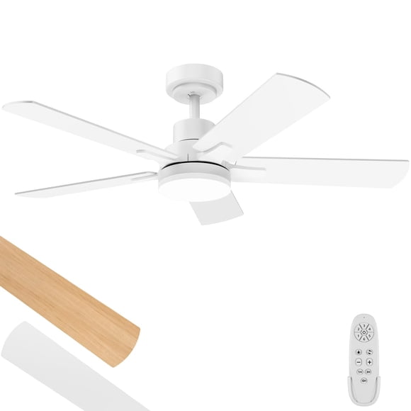 Ventilador de techo Regair 42" LED regulable con luz y control remoto - Blanco