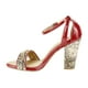 thumbnail image 3 of Sandalia Exs Reptil Cuero Roja, 3 of 5