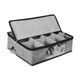 thumbnail image 4 of Café Caja de almacenamiento Caza de vidrio Caja de la cremallera Ventana transparente Versátiles Sostenga 12 cristalería Conveniente organizador de la, 4 of 5