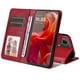 thumbnail image 4 of Funda Billetera para Motorola Moto G55 5G con Porta Tarjetas y Soporte Ajustable Rojo, 4 of 4