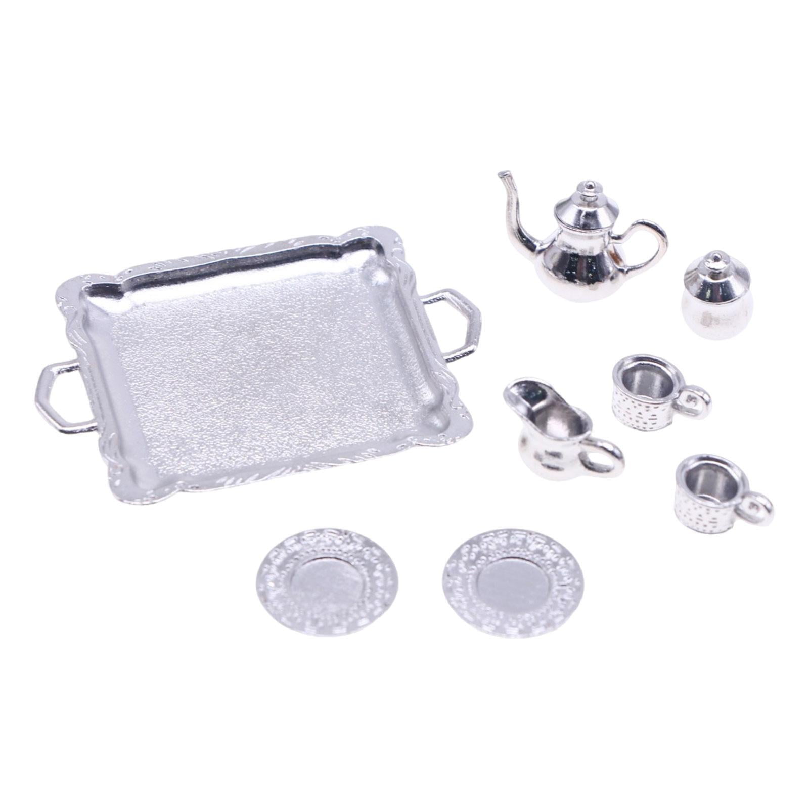 Accesorio De Cocina En Miniatura Para Casas De Muñecas - Juego De 4 Boles De Mezcla Plateados (escala 1:12)