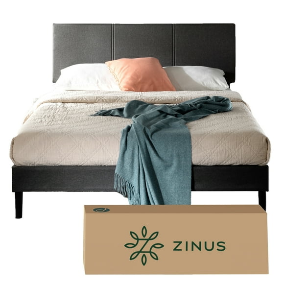 Base de Cama Premium Zinus 1.5 Plazas Long 105x200x30cm Cambril con Respaldo