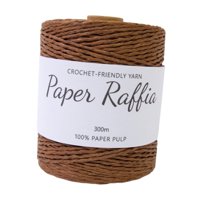 Magideal - Cinta De Papel De Rafia De 1,5 Mm De Grosor, Suave, 328 Yardas, Para Decoración De Bolsos De Crochet, Cestas Nido, Sombreros De Verano Y Tejido A Mano Marrón