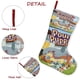 thumbnail image 5 of Pound Puppies Tema: Calcetines de Navidad, fino lino blanco para colgar en escaleras y chimenea, decoración navideña para el hogar, regalo de Navidad.54cm×38cm, 5 of 5