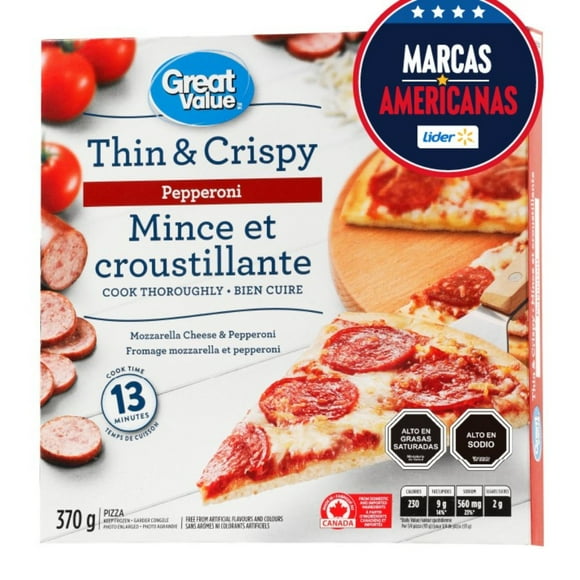 Pizza Pepperoni Masa Delgada, 370 g