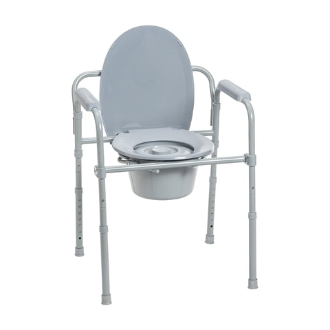 Cómoda De Cabecera Drive Medical Plegable De Acero Gris