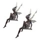 thumbnail image 5 of 2x Encantadora Figura De Hada De Jardín Decoración Fuente Estatua Ornamento Marrón, 5 of 7