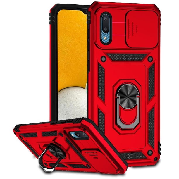 Estuche GANGXUN para Samsung Galaxy M02, soporte giratorio 360°, estilo mecánico y magnético