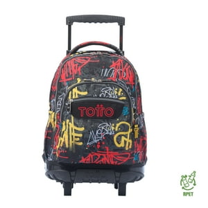 Totto - Mochila Escolar Con Ruedas Bomper Renglon Grafil
