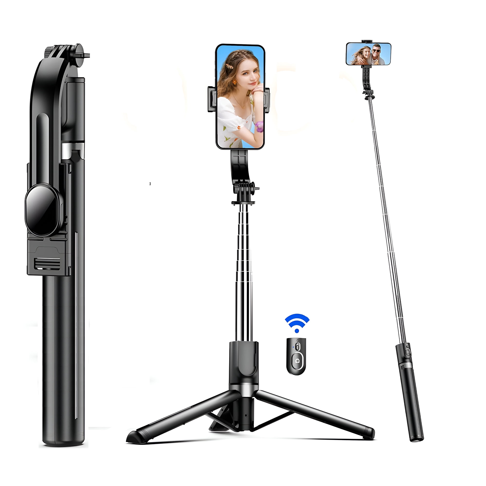 No Especificado - Estabilizador Tripode Palo Selfie 3 En 1 Con Bluetooth