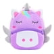 thumbnail image 2 of Girls School Backpack Cute Purple Unicorn Kids Plush Backpack Kindergarten School Bag, 2 of 3