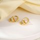 thumbnail image 2 of Layered Hoop Earrings for Women, European American Style Minimalist Light Luxury Jewelry, 2 of 2
