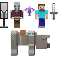 Juego De Figuras Mattel Minecraft Village Raid Pack De 3,25 Pulgadas