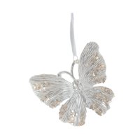 Magideal - Colgante De De Navidad Con Lentejuelas, Decoración Navideña, Envoltura De Regalos, Artesanía, Adorno Navideño Acrílico Para Ventana, Guardería, Mariposa