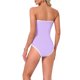 thumbnail image 3 of Monokini Bandeau con Flores 3D para Mujer de INSPIRE CHIC, 1 Pieza sin Tirantes con Control de Abdomen y Almohadillas Removibles, Pequeño, Púrpura Claro, 3 of 5