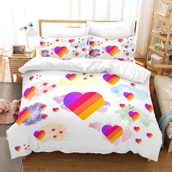 Likee Bedding Set Single Twin Full Queen King Size Lover Likee Bed Set Aldult Kid постельное бельё Heart-shaped Bed Sheets