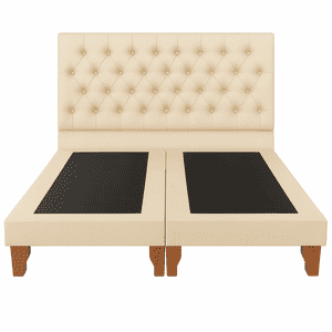 Ethan Desing - Cama 2 Plazas Modelo Capitoné Beige