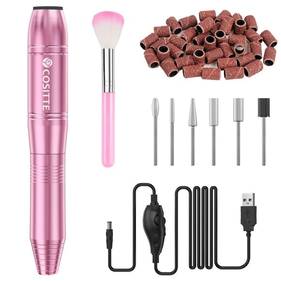 Taladro eléctrico de uñas COSITTE para uñas acrílicas, color rosa