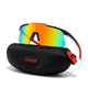 thumbnail image 5 of POLASUP GAFAS LENTES DE SOL Gafas de sol deportivas con lentes iridiscentes naranja y verde, montura negra y detalles rojos. Diseño aerodinámico, protección UV 400. Ideales para ciclismo, 5 of 8