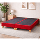 thumbnail image 3 of Base Cama 2 Plazas LORE Felpa Premium Rojo / Reforzada Con Patas De Madera, 3 of 3