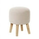thumbnail image 1 of Pouf Nantes Lino Blanco, 1 of 3