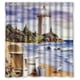thumbnail image 1 of Cortina de ducha especial con hermoso faro y ganchos, tamaño 66 x 72 pulgadas., 1 of 3