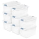 thumbnail image 1 of Caja de almacenamiento Sterilite transparente con cierre a presión, grande, de 64 cuartos, 1 of 9