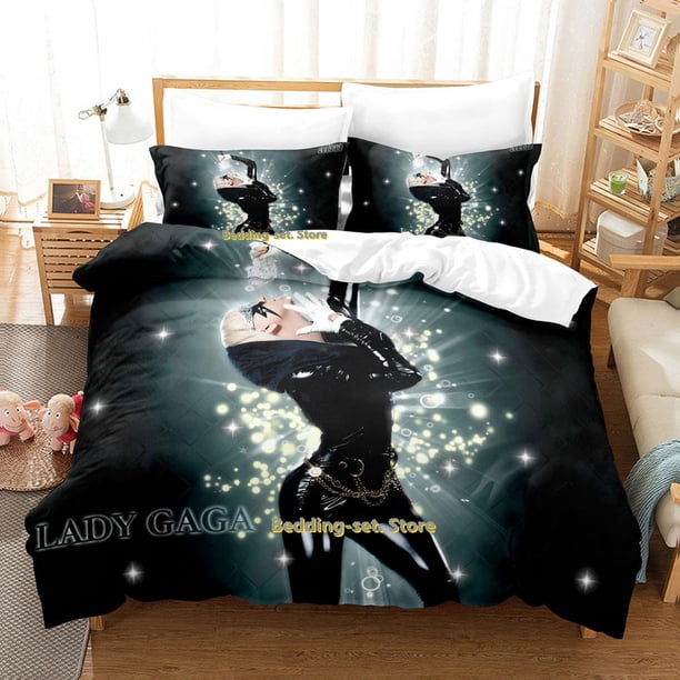 Hip Hop Lady Gaga Bedding Set Cartoon Anime three-piece set Adult Kid Bedroom Duvetcover Sets