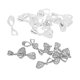 thumbnail image 4 of 20 Piezas Filigrana Flor Colgante Pellizco Fianzas Conector DIY Joyería Platino, 4 of 5