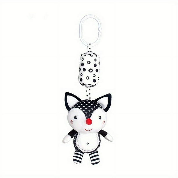 Newborn Visual Training Black And White Rattle Baby Toys, 0-1 Years Old Bed Bell Early Education Baby Toys Baby Toys 0-1 Years Old Soothing Dolls Baby Bedside Bell Car Rattle Stroller Pendant Baby Soo