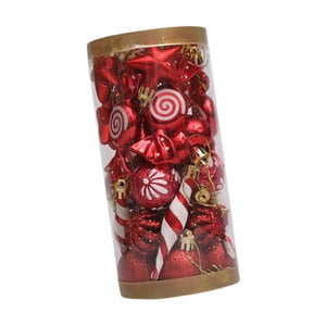 Bothyi - 31 Piezas De Adornos Colgantes Para Árbol De Navidad, Para Pared Interior, Chimenea, Colgantes De Navidad, Color Rojo