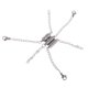 thumbnail image 5 of Conector de broches magnéticos de acero inoxidable de 3 piezas con extensor de cadena de plata, 5 of 5