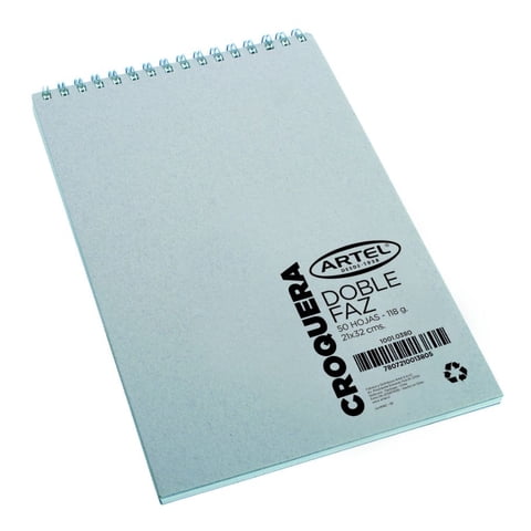 Croquera Doble Faz Espiral 50 Hojas 21X32Cm Artel