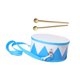 thumbnail image 4 of Tambor De Mano De Doble Cara Con Baqueta, Capacidad Para Los Ojos, Juguete Montessori Duradero, Azul Y Blanco, 4 of 5