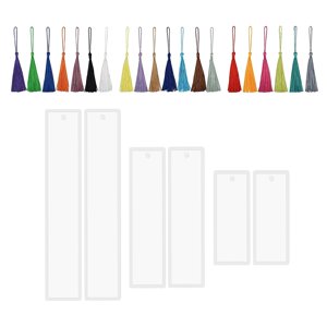 Magideal - Juego De Marcapáginas Diy, 40 Uds. De Borlas, Incluye 6 Uds., Marcapáginas, Colgantes, Accesorios Para Decoración Navideña, Regla Para Hacer Decoració