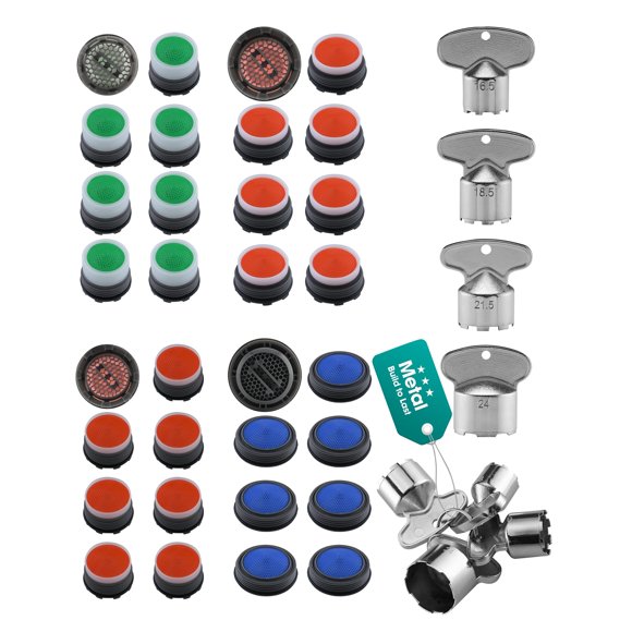 Juego de llaves para aireadores de grifo OrgCreator de acero inoxidable 304, 32 piezas