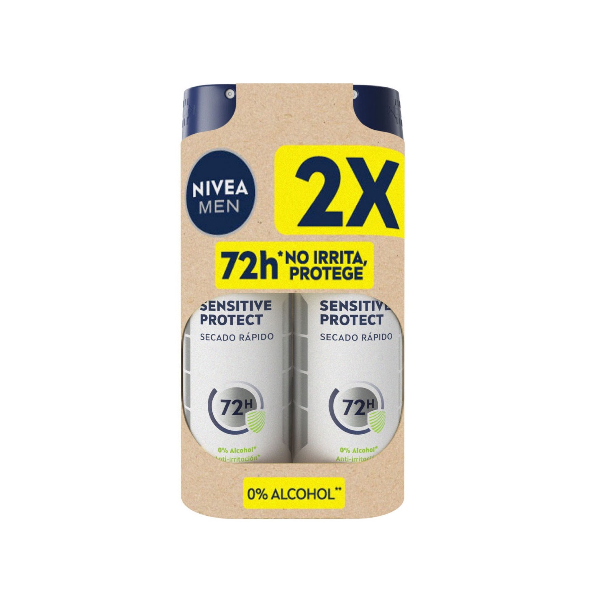 Pack Desodorante Spray Nivea Men Derma Control Sensitive